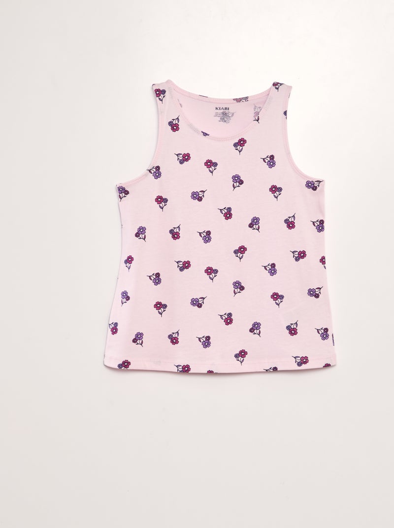 Camiseta sin mangas con espalda nadadora ROSA - Kiabi