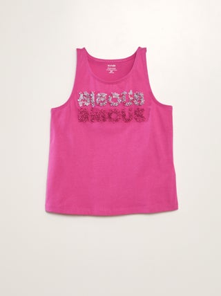 Camiseta sin mangas con espalda olímpica y detalle