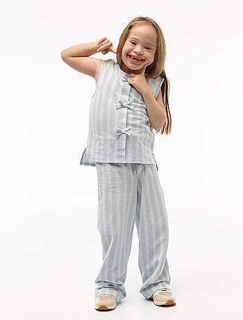 Camiseta sin mangas con lazos de fantasía - colección fácil de poner