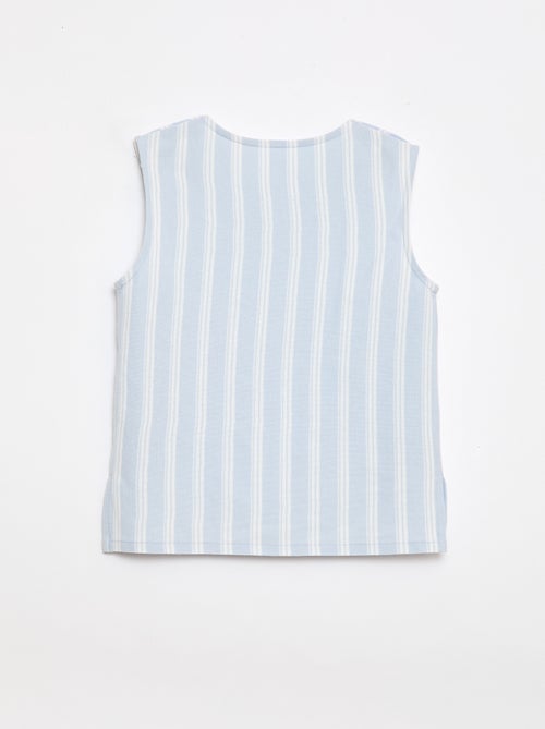 Camiseta sin mangas con lazos de fantasía - colección fácil de poner - Kiabi