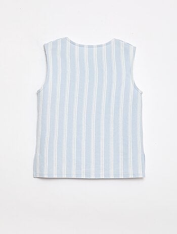 Camiseta sin mangas con lazos de fantasía - Fácil de Poner