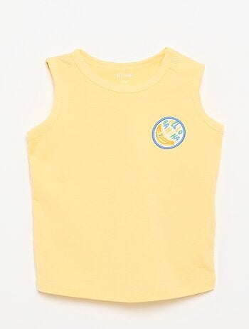Camiseta sin mangas con parche en el pecho