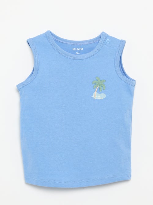 Camiseta sin mangas con parche en el pecho - Kiabi