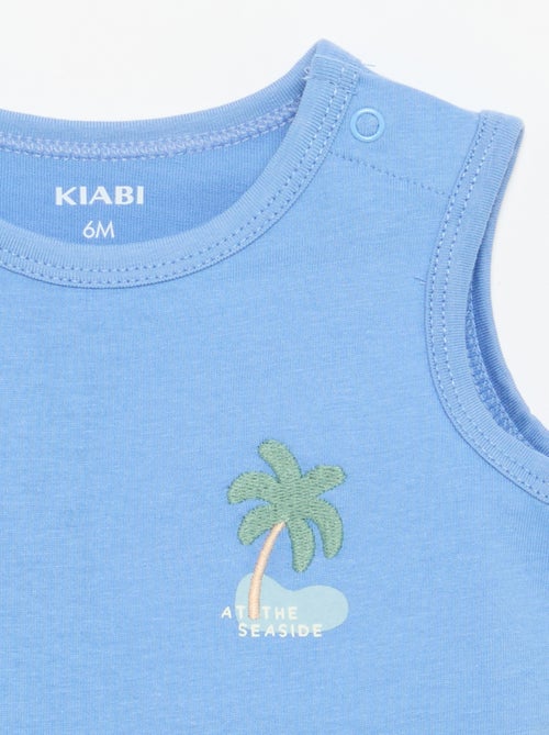 Camiseta sin mangas con parche en el pecho - Kiabi
