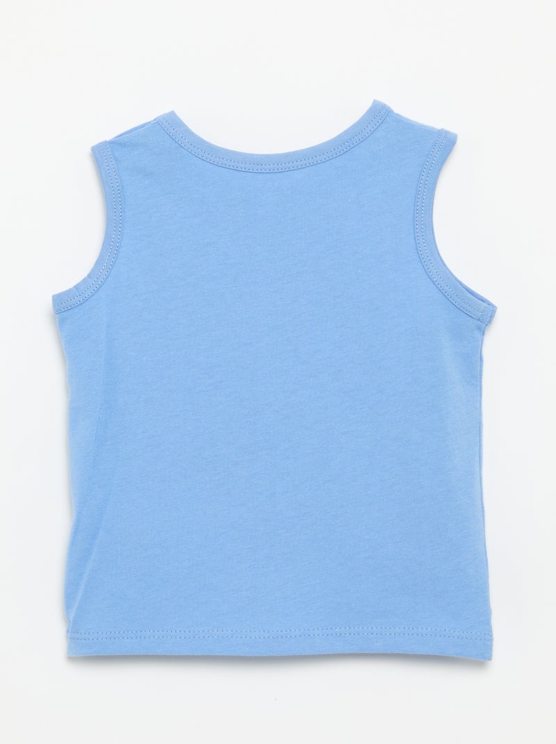 Camiseta sin mangas con parche en el pecho Azul - Kiabi