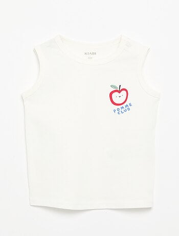 Camiseta sin mangas con parche en el pecho