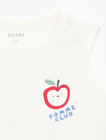 Camiseta sin mangas con parche en el pecho