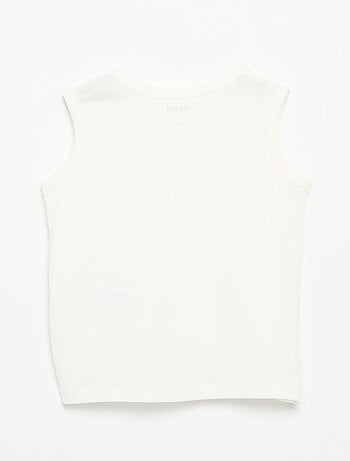 Camiseta sin mangas con parche en el pecho