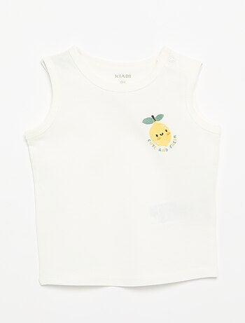 Camiseta sin mangas con parche en el pecho