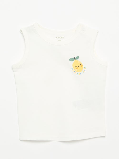 Camiseta sin mangas con parche en el pecho - Kiabi