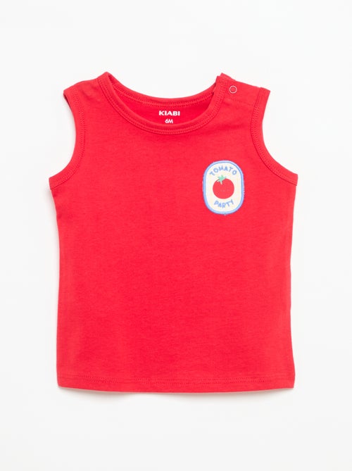 Camiseta sin mangas con parche en el pecho - Kiabi