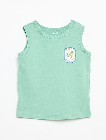 Camiseta sin mangas con parche en el pecho