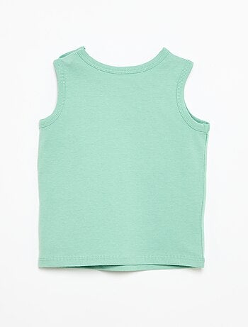Camiseta sin mangas con parche en el pecho