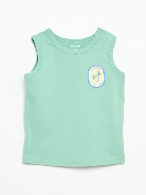 Camiseta sin mangas con parche en el pecho - Kiabi