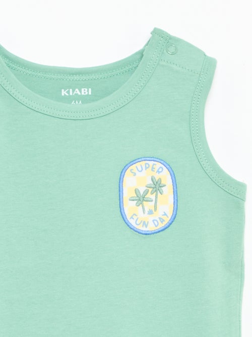 Camiseta sin mangas con parche en el pecho - Kiabi