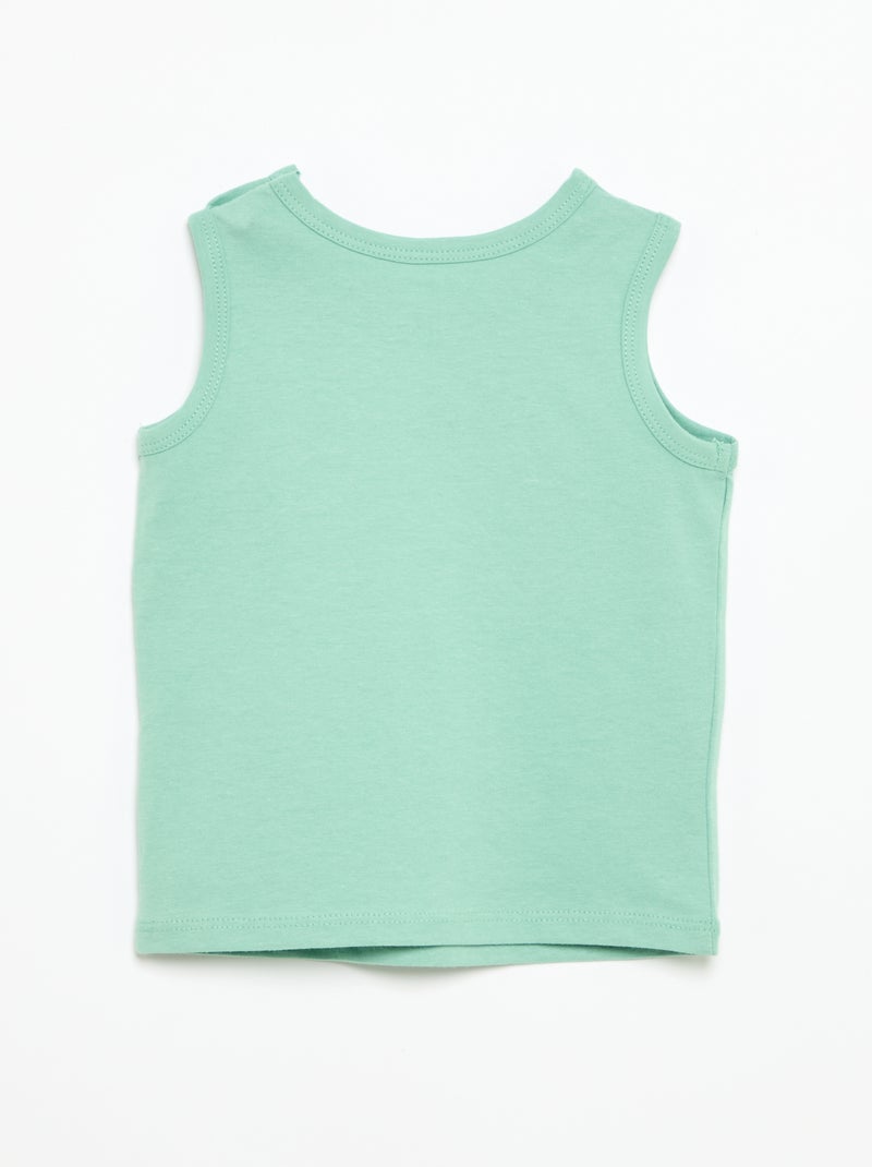 Camiseta sin mangas con parche en el pecho Verde - Kiabi