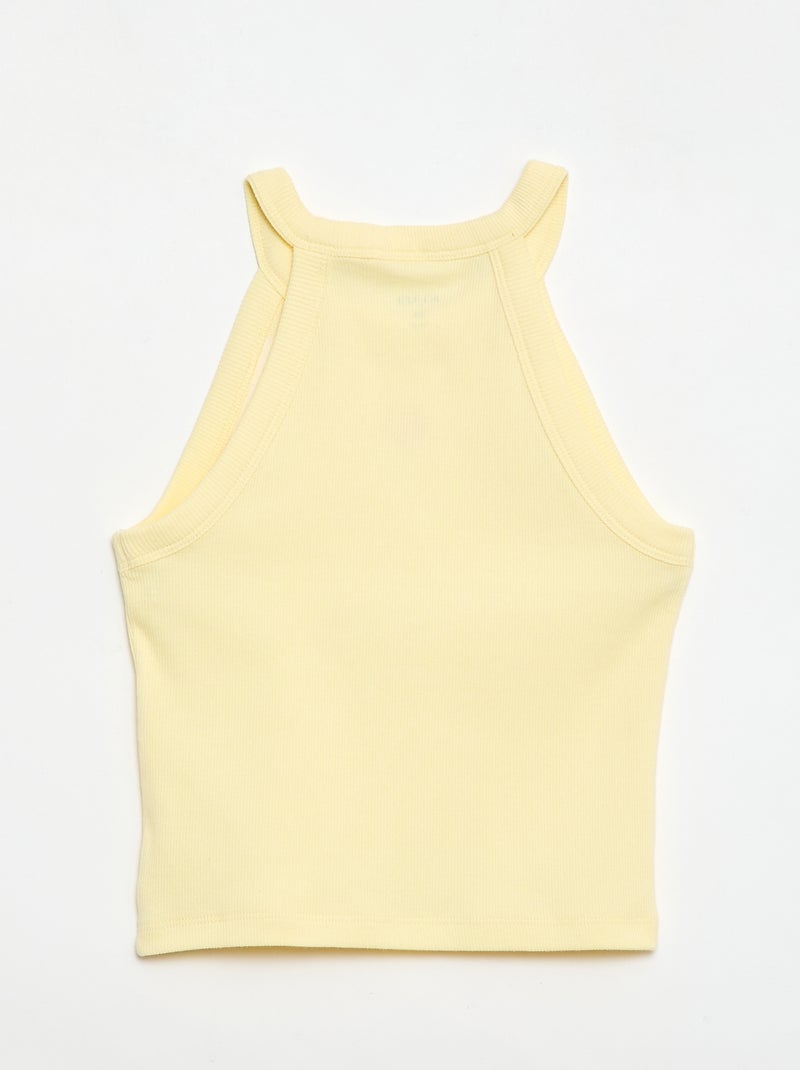Camiseta sin mangas con sisa americana Amarillo - Kiabi