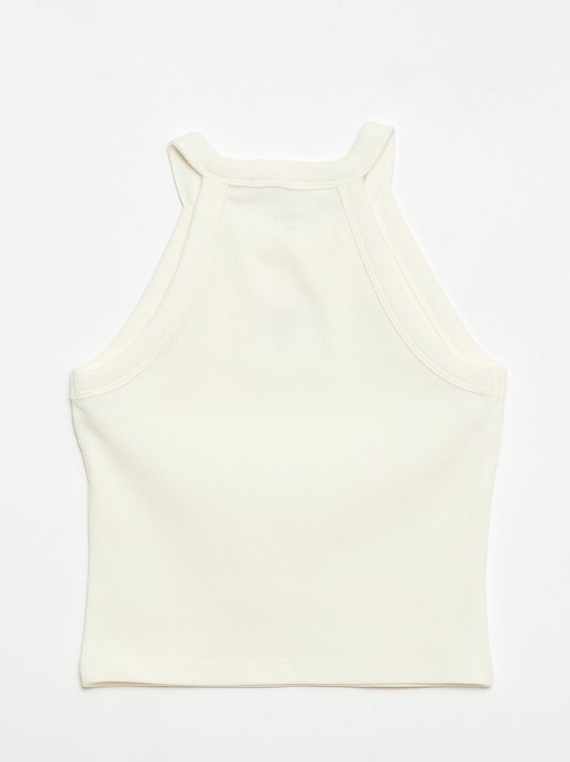 Camiseta sin mangas con sisa americana Blanco - Kiabi