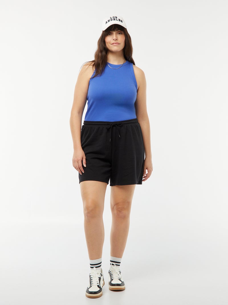 Camiseta sin mangas con sisas americanas azul - Kiabi