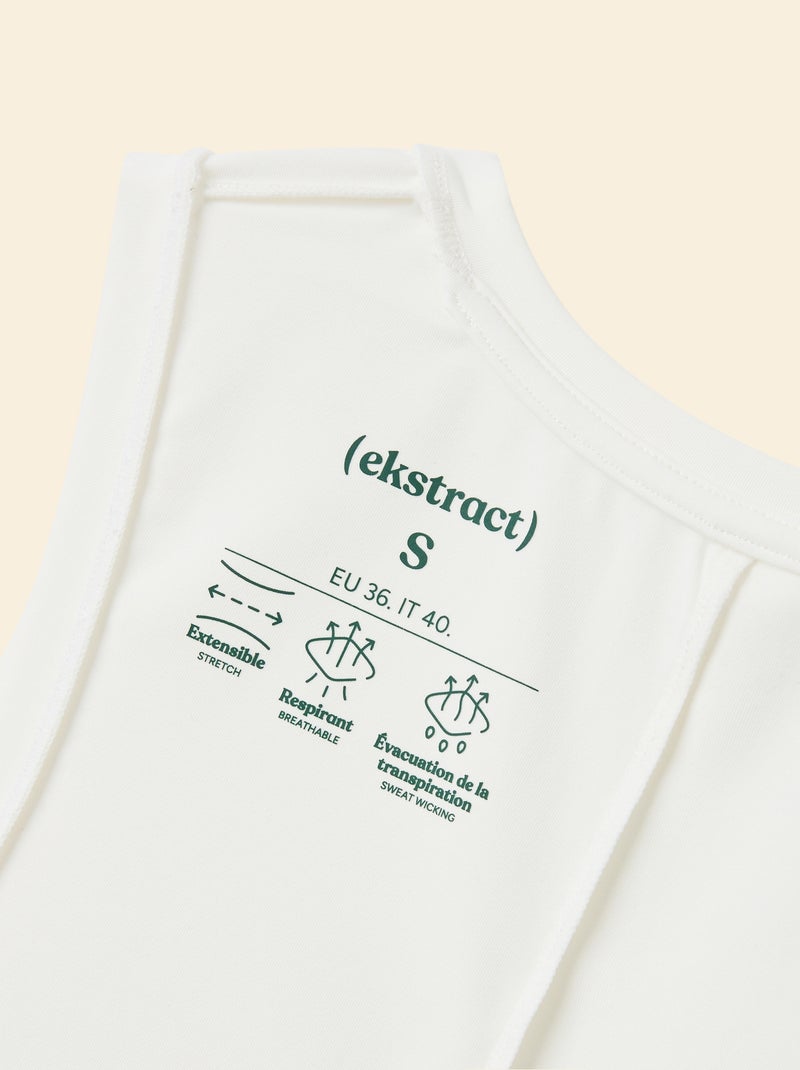 Camiseta sin mangas con sisas oversize - (ekstract) Blanco - Kiabi