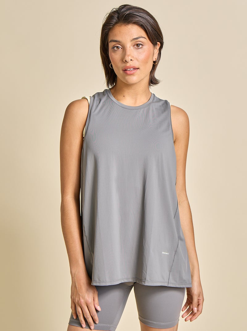 Camiseta sin mangas con sisas oversize - (ekstract) Gris - Kiabi