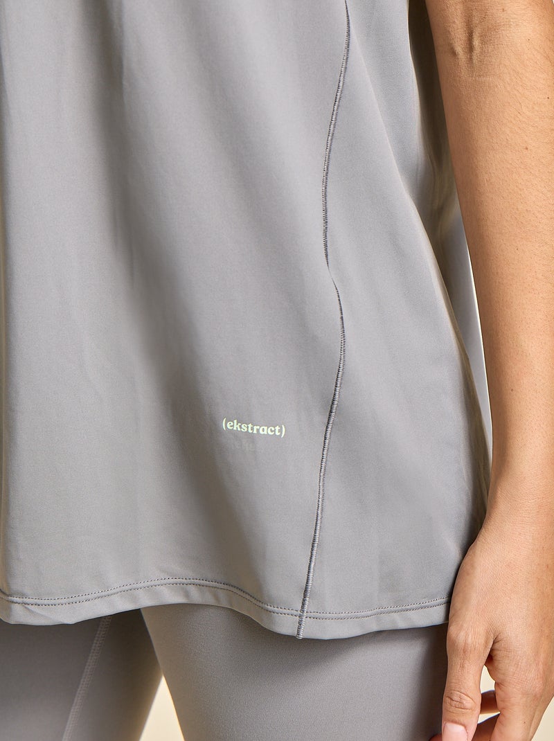 Camiseta sin mangas con sisas oversize - (ekstract) Gris - Kiabi