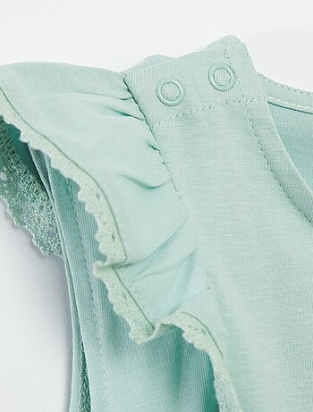 Camiseta sin mangas con volantes - colección fácil de poner