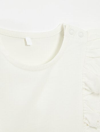 Camiseta sin mangas con volantes - Fácil de Poner