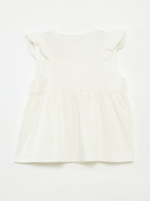 Camiseta sin mangas con volantes - So Easy - Kiabi