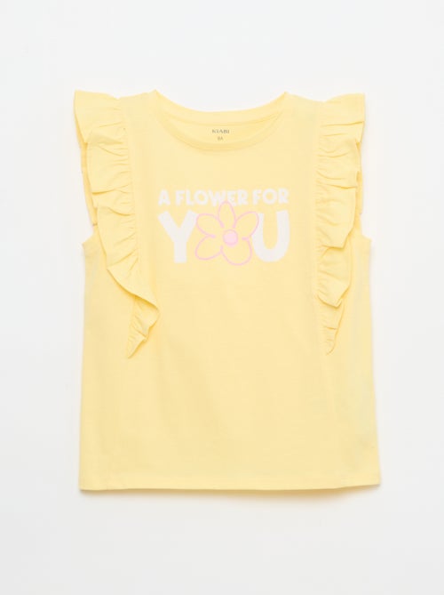Camiseta sin mangas con volantes - Kiabi