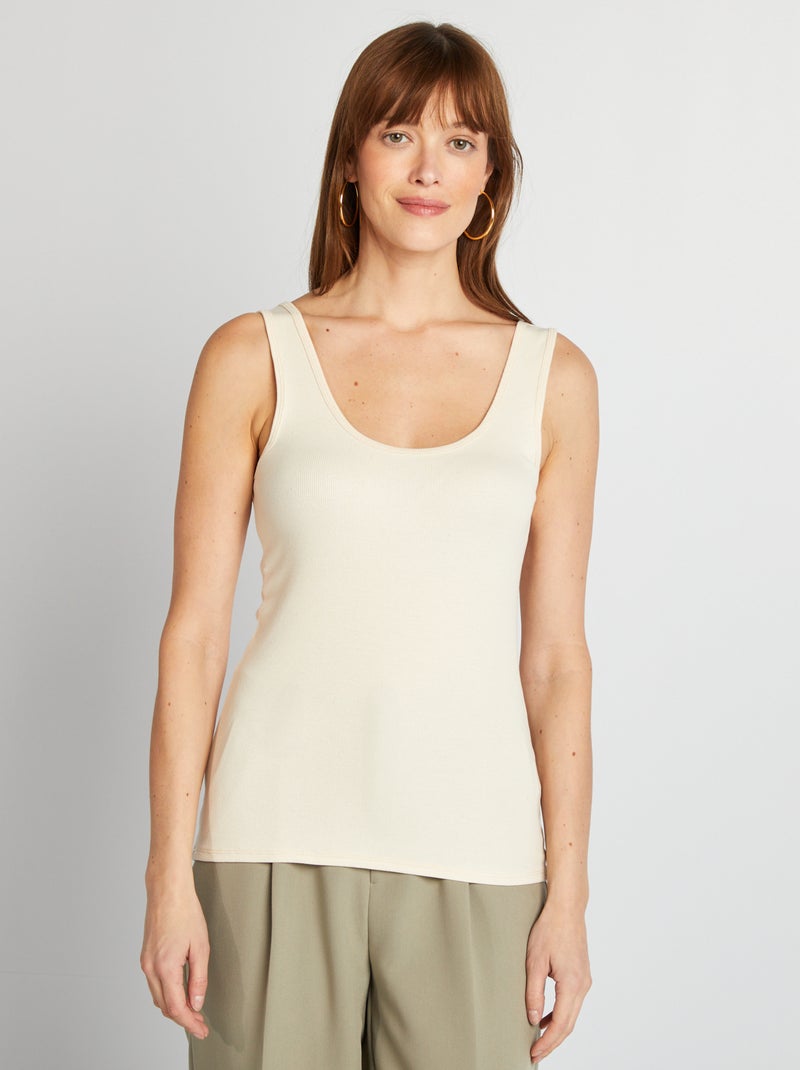 Camiseta sin mangas Crudo - Kiabi