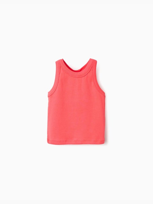Camiseta sin mangas de algodón acanalado - Kiabi