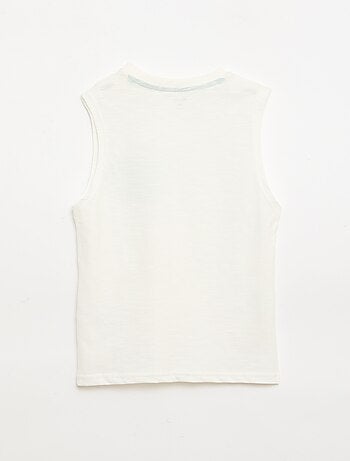 Camiseta sin mangas de algodón con estampado