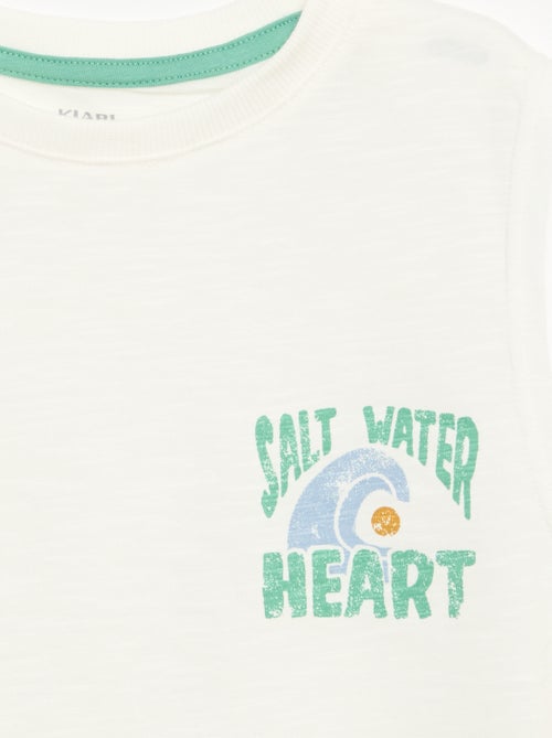 Camiseta sin mangas de algodón con estampado - Kiabi