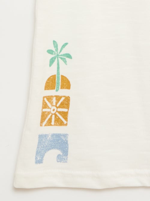 Camiseta sin mangas de algodón con estampado - Kiabi