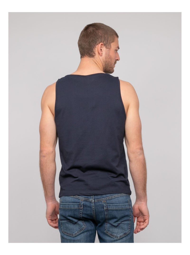 Camiseta sin mangas de algodón NINATION Azul marino - Kiabi