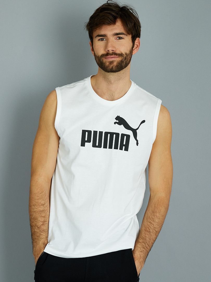 Camiseta sin mangas de algodón puro de 'Puma' NEGRO - Kiabi