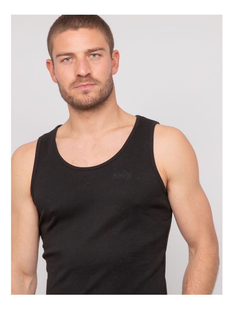 Camiseta sin mangas de algodón puro WILL III Negro - Kiabi