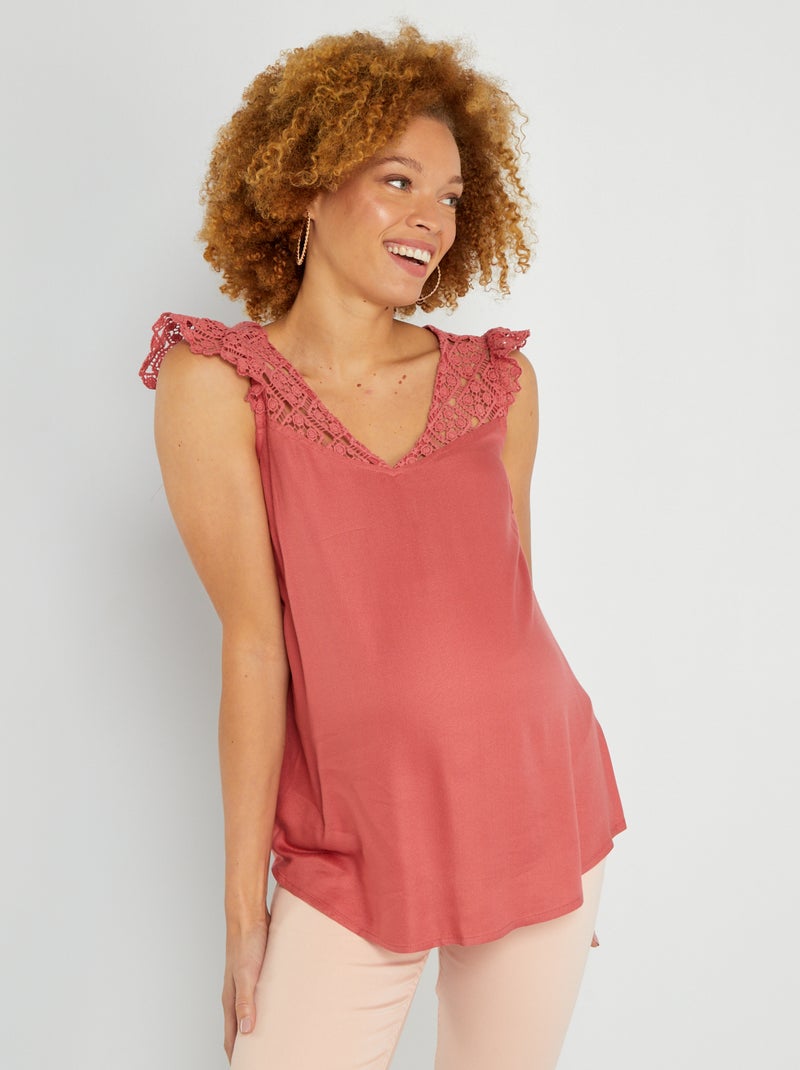 Camiseta sin mangas de ceremonia rojo polvo - Kiabi