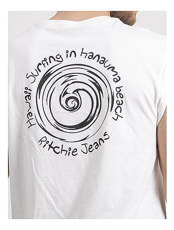 Camiseta sin mangas de cuello redondo de puro algodón NEGAK