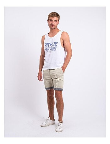 Camiseta sin mangas de cuello redondo de puro algodón NIPAVEL