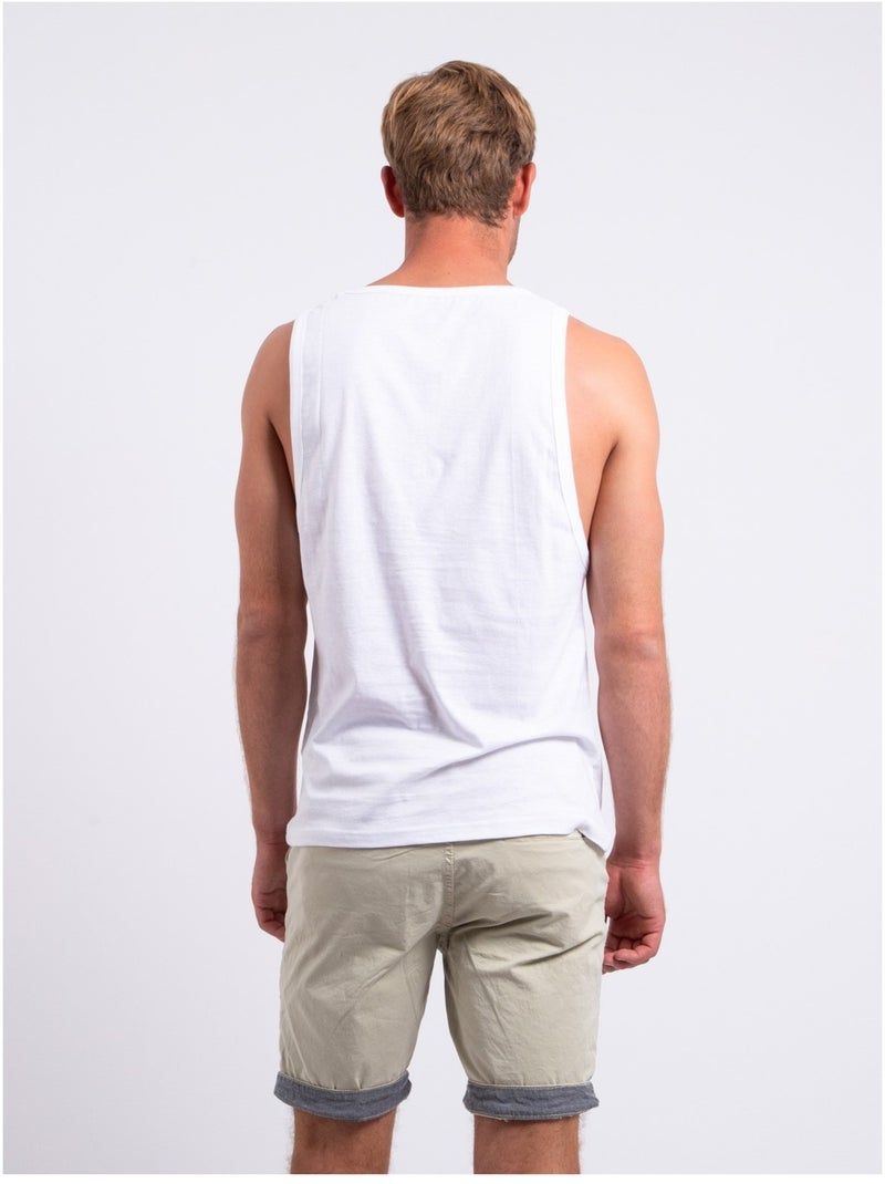 Camiseta sin mangas de cuello redondo de puro algodón NIPAVEL Blanco - Kiabi