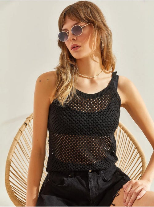 Camiseta sin mangas de cuello redondo texturizada lucci - Kiabi