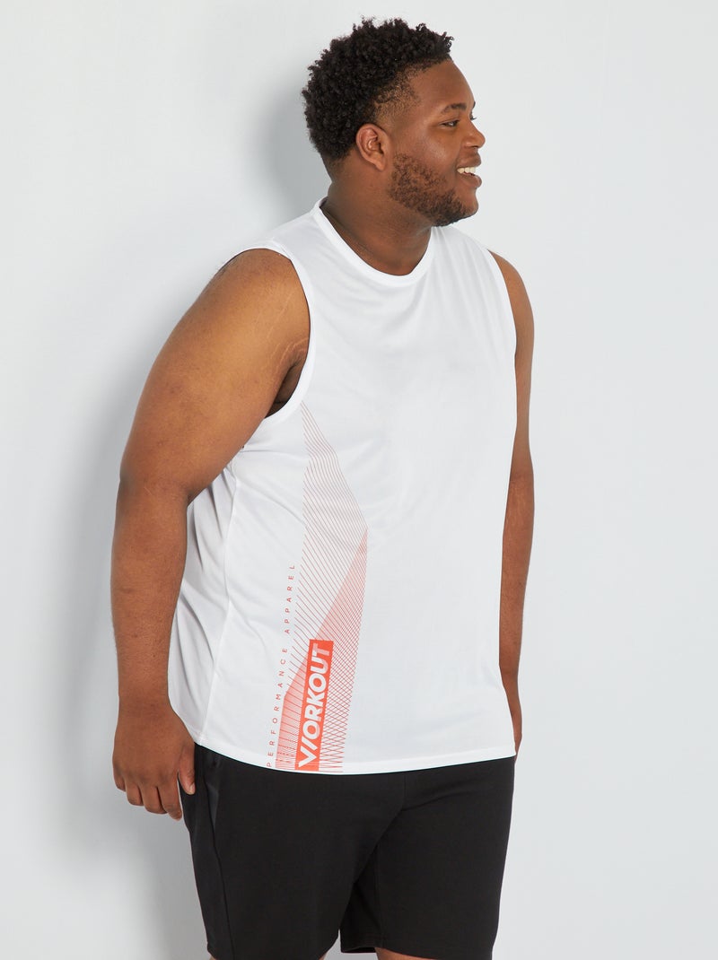 Camiseta sin mangas de deporte BLANCO - Kiabi