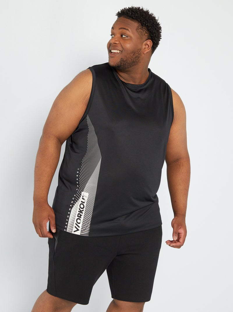 Camiseta sin mangas de deporte NEGRO - Kiabi