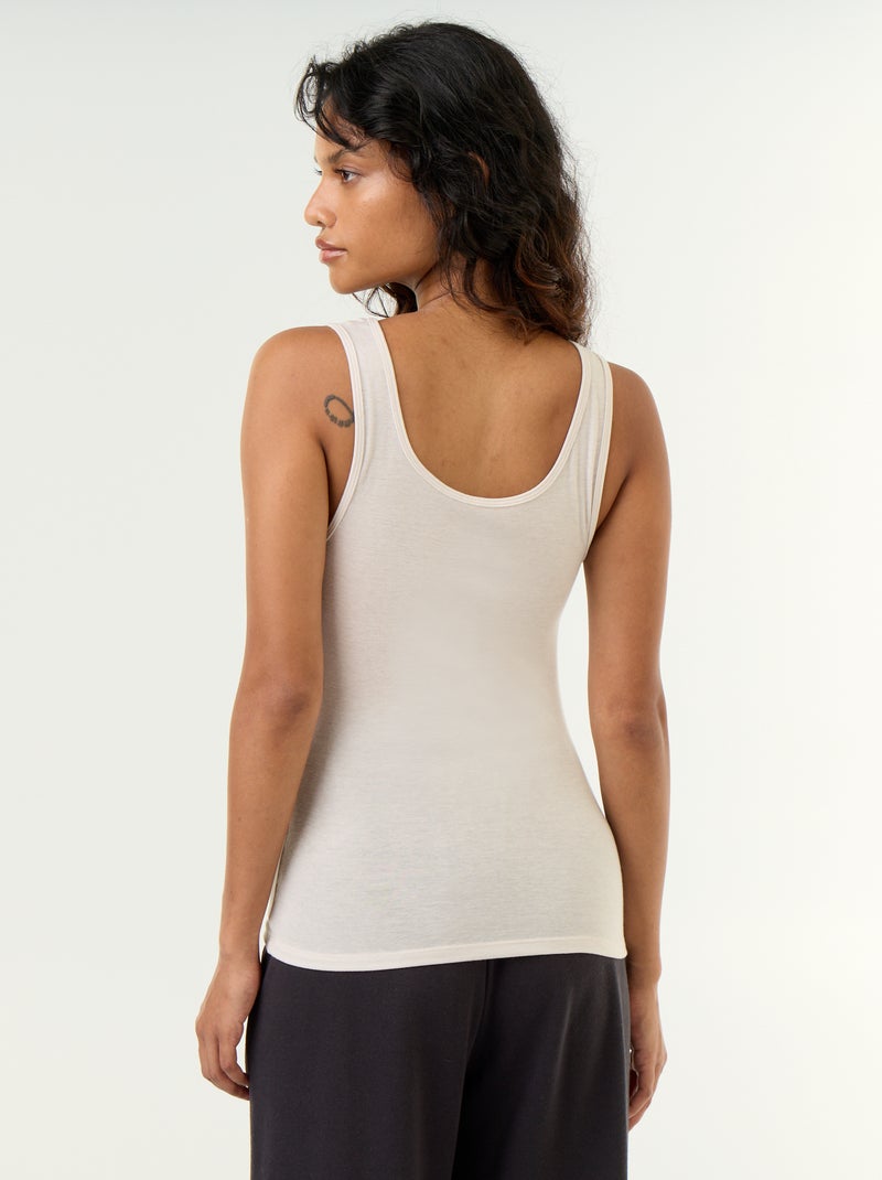 Camiseta sin mangas de lana mezclada Gris - Kiabi