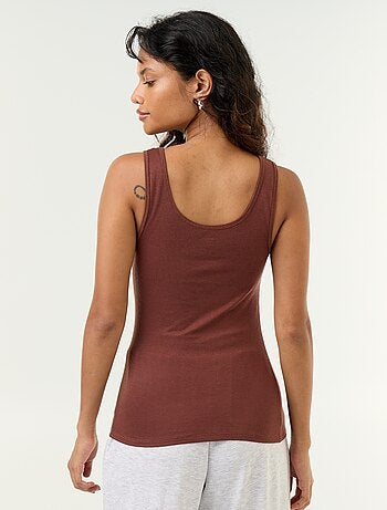 Camiseta sin mangas de lana mezclada