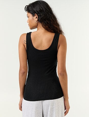 Camiseta sin mangas de lana mezclada