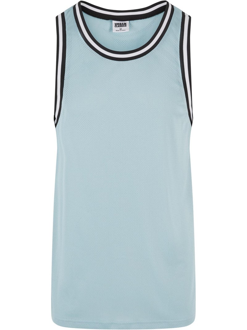 Camiseta sin mangas de malla para hombre - urban classics Azul mediterráneo - Kiabi