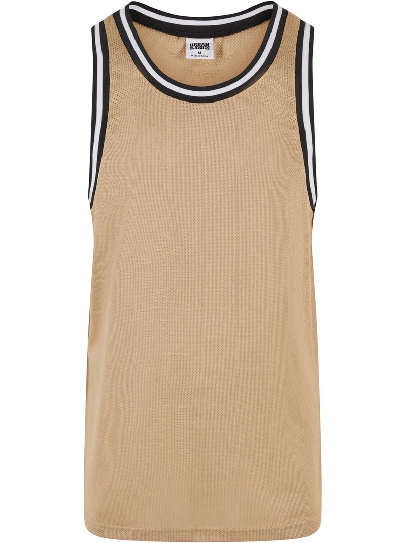 Camiseta sin mangas de malla para hombre - urban classics Beige - Kiabi
